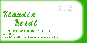 klaudia meidl business card